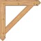Ekena Millwork Traditional Arts and Crafts Smooth Bracket w/ Offset Brace, Western Red Cedar, 5 1/2"W x 28"D x 28"H BKT0604X28X28TRA03SWR - alternate 4